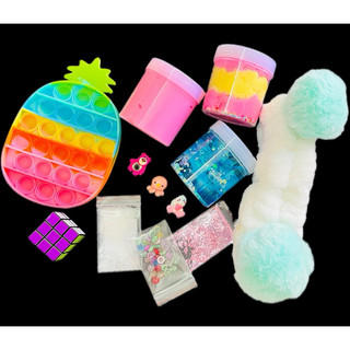 Combo 3 hũ slime đủ chất: mây, trong, basic