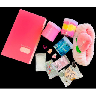 Combo 3 hũ slime đủ chất: mây, trong, basic