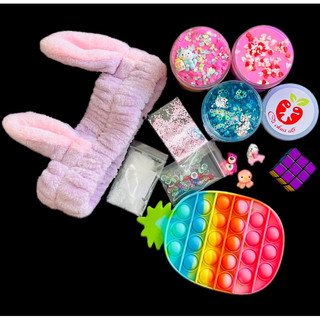 Combo 3 hũ slime đủ chất: mây, trong, basic