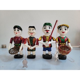 [Loại đẹp - Cao 20cm] Rối nước dân gian - quà tặng độc đáo, giáo dục trẻ - vợ chồng nông dân