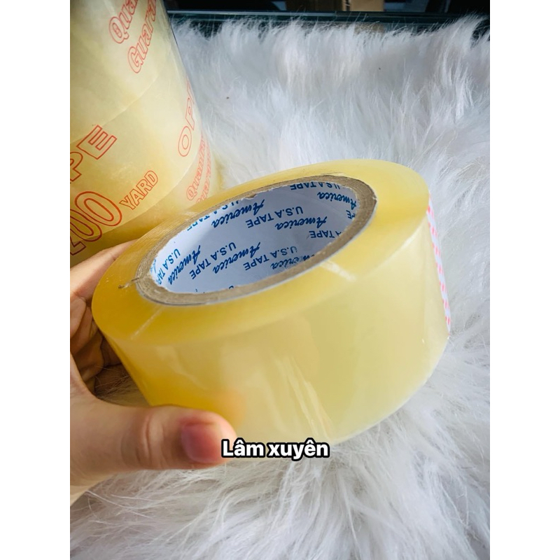 1Cuộn băng keo gói hàng siêu bền chắc loại 1Băng keo trong loại 200 yard băng keo siêu dính giá rẻ
