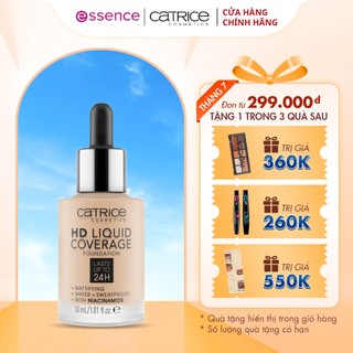Kem nền dạng lỏng Catrice HD Liquid Coverage tạo lớp che phủ tự nhiên lên tới 24h 30ml