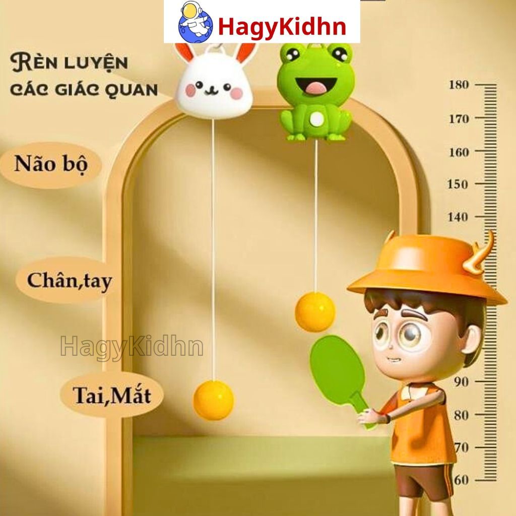 Bóng Bàn Treo Tường Cho Bé Hagykidhn Đồ Chơi Bóng Bàn Vận Động Cho Bé, Nhựa ABS Cao Cấp