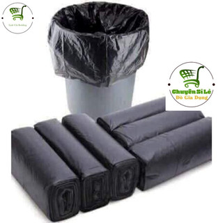 Combo 3 cuộn túi đựng rác gia đình, bao đựng rác văn phòng, trường học tiện lợi màu đen