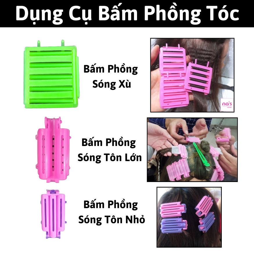 Kẹp Bấm Phông Bấm Xù Tóc.