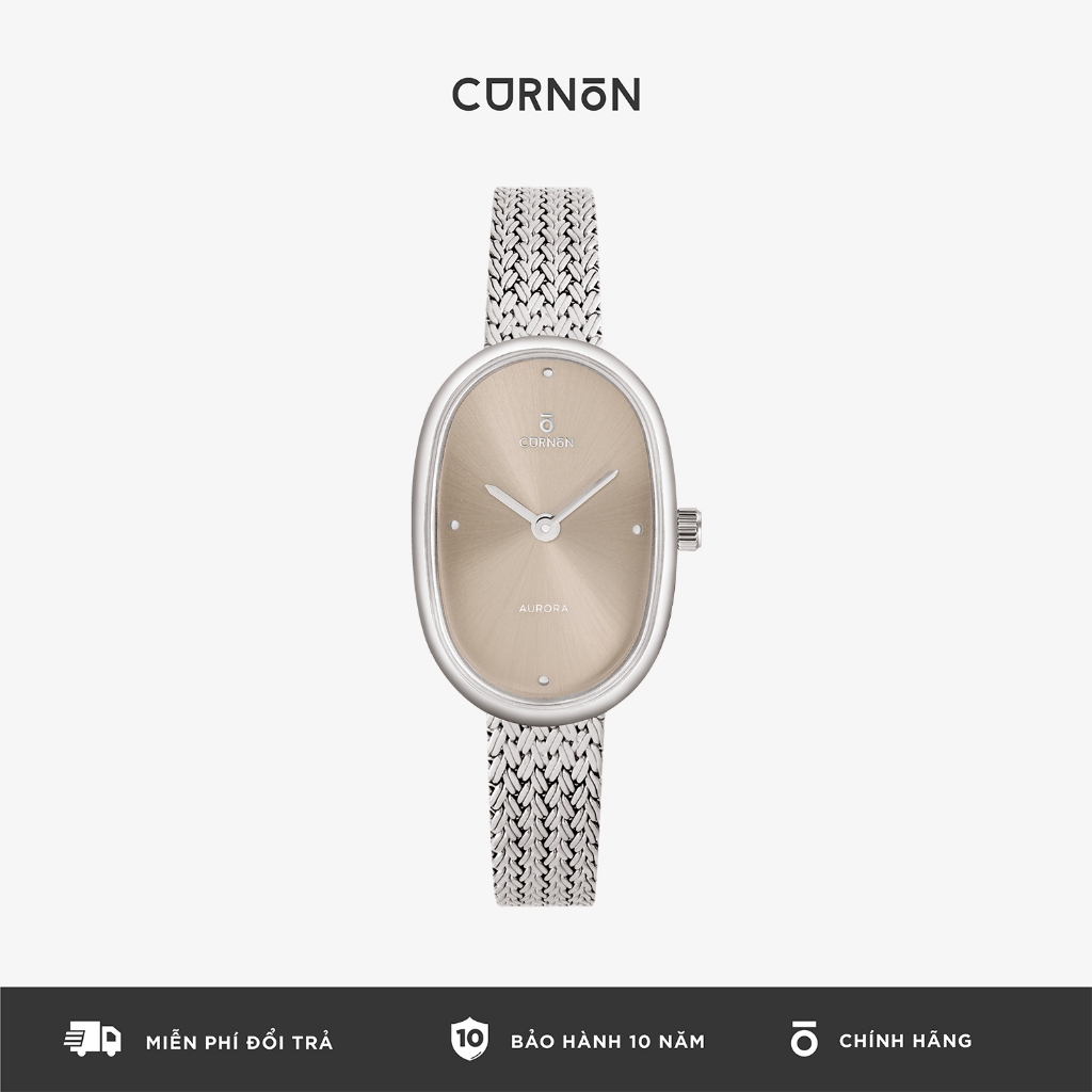 Đồng Hồ Nữ Curnon Aurora Topaz - Hàng Chính Hãng - Thiết Kế Tinh Tế, Độc Đáo, Kiểu Dáng Elipse - Dễ 