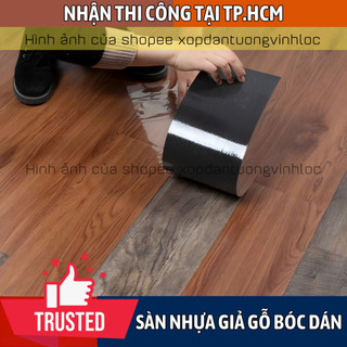 Bộ sản phẩm ván sàn nhựa giả gỗ có keo tự dính sang trọng nhiều màu lựa chọn