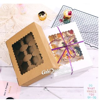 Hộp đựng cupcake 12  trơn