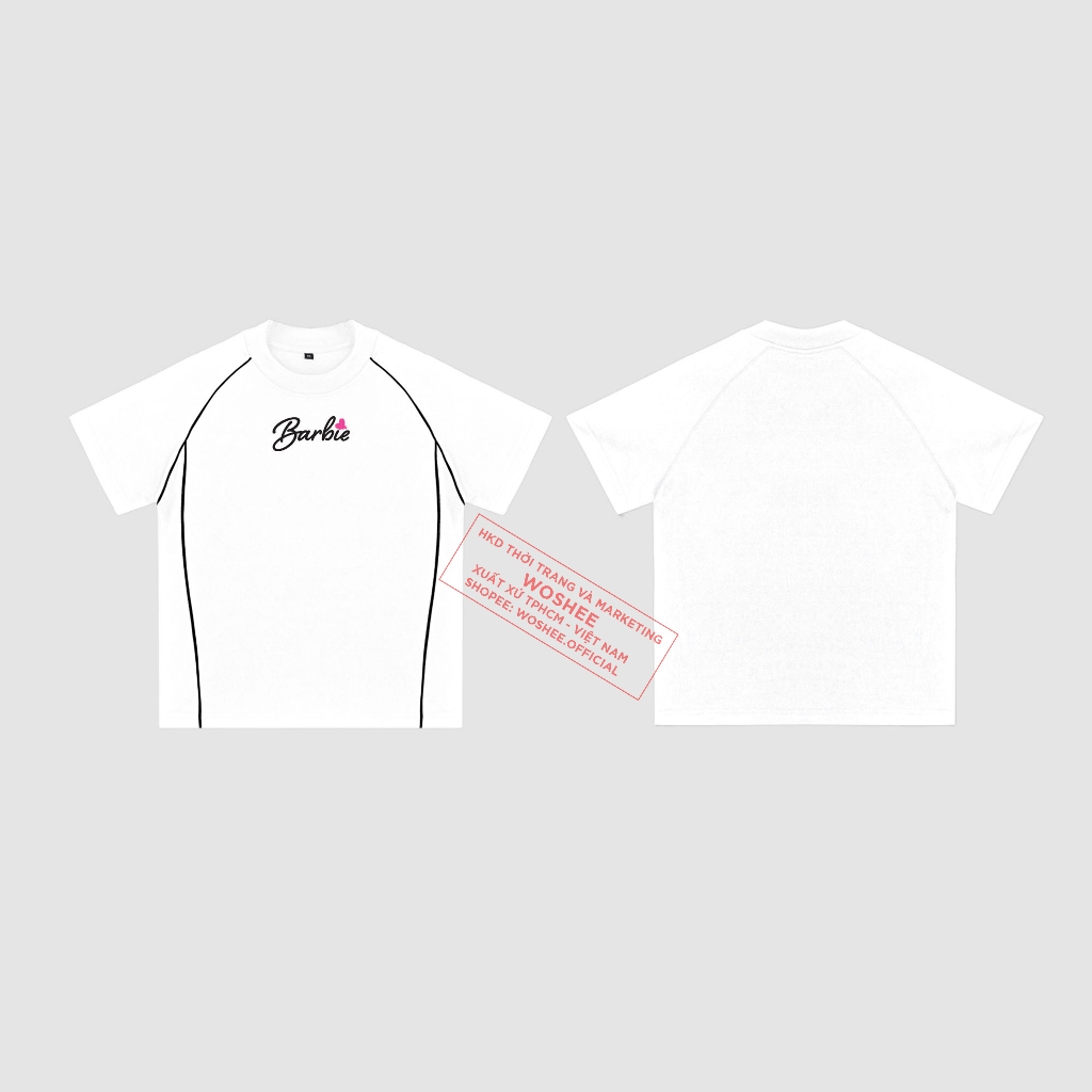 Áo thun babytee WOSHEE áo thun baby tee basic BARBIE đáng yêu đứng form áo thun chính hãng BTV002 | BigBuy360 - bigbuy360.vn