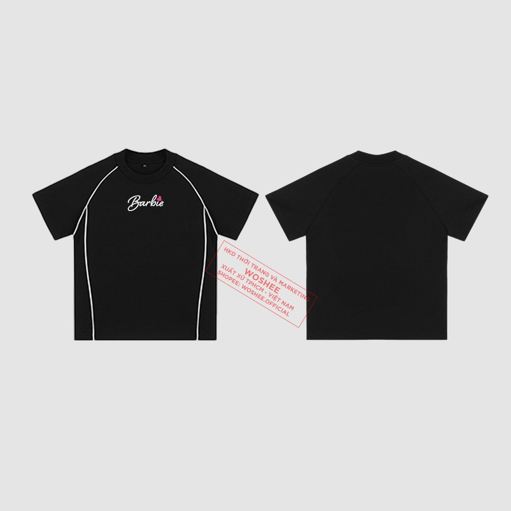Áo thun babytee WOSHEE áo thun baby tee basic BARBIE đáng yêu đứng form áo thun chính hãng BTV002 | BigBuy360 - bigbuy360.vn