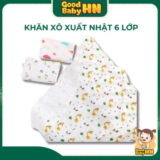 Khăn tắm xô xuất nhật 6 lớp siêu to khổng lồ kích thước 110*110cm (có thể dùng làm chăn đắp) 𝐊𝟒𝟏