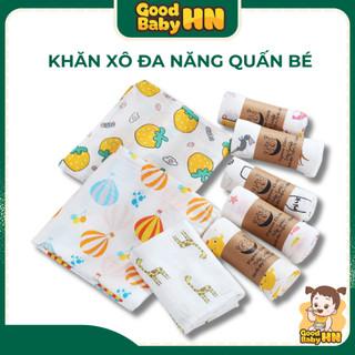 Khăn xô đa năng quấn bé sơ sinh size to 1m2*1m2 𝐊𝟔𝟐