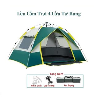 Lều cắm trại tự bung, Lều cắm trại tự động, lều phượt du lịch tự bung dành cho 2-3 người, chống nước