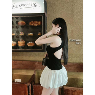 Đầm xòe phồng khoét lưng sát nách sang trọng VIENS STORE