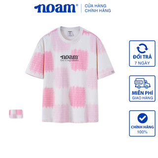 Áo thun Form rộng NOAM Pink Checkered Unisex 100% Cotton - Màu hồng phối sữa dừa