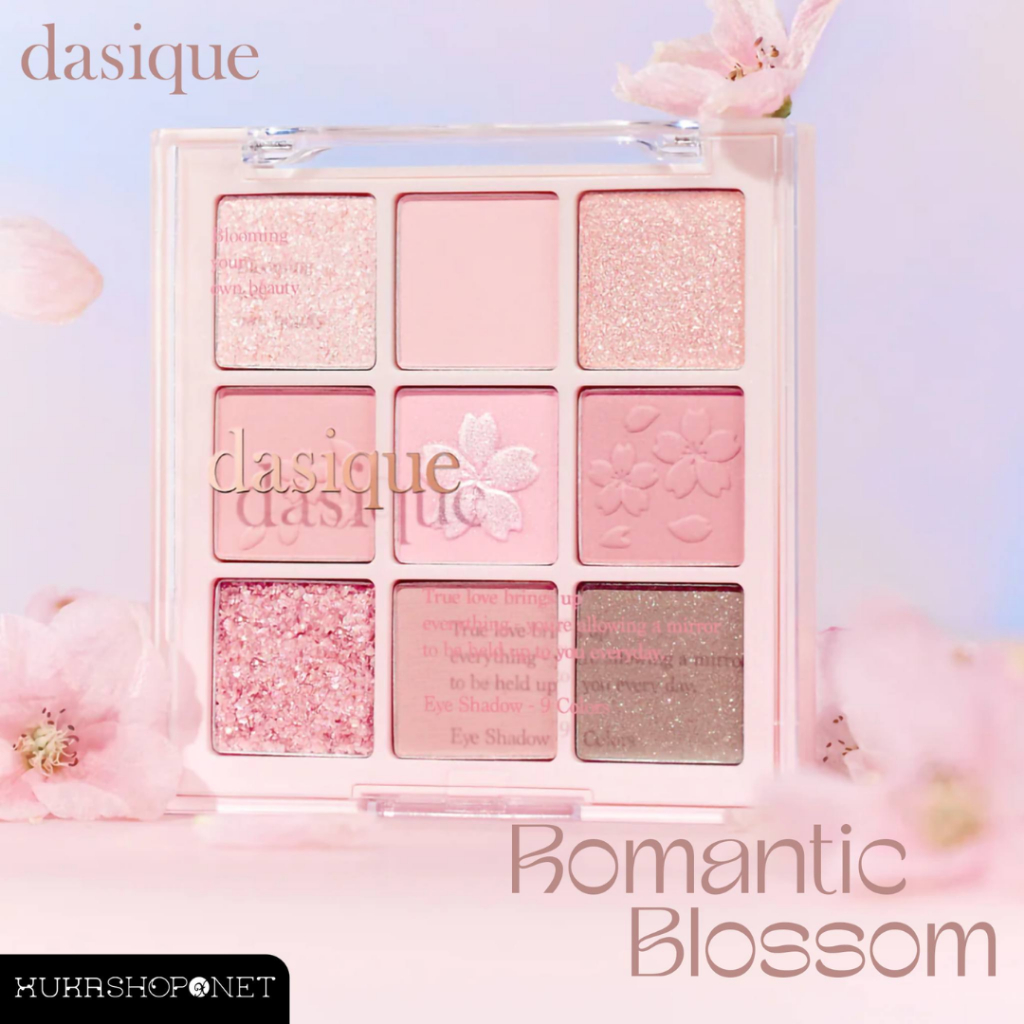 Bảng Mắt Dasique Shadow Palette Romantic Blossom 9 Ô Tone Màu Hồng Nhẹ Nhàng Ngọt Ngào
