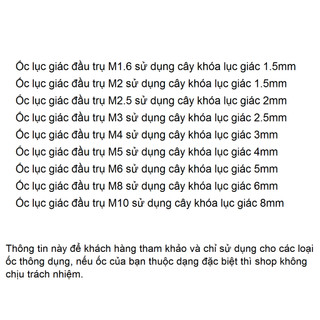 Ốc tán Đen M3 M4 M5 M6 M8 M10