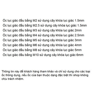 Ốc tán Đen M3 M4 M5 M6 M8 M10
