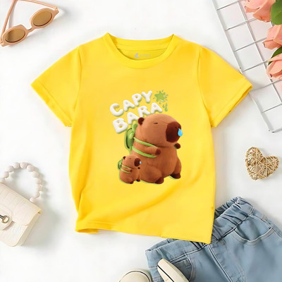 Áo phông CapyBara cho bé trai và bé gái cân nặng từ 15-40kg - Áo thun trẻ em Loza Kids - AT018