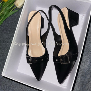 Giày cao gót mũi nhọn phối đai khoá, cao gót nữ 5-7-9cm dễ đi dễ phối đồ mã c54