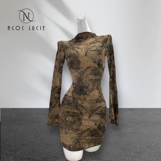 D736 - đầm body nữ tay dài - ngọc lucie dress