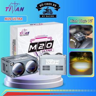 Đèn trợ sáng m20 ultra/ m10 ultra bi cầu titan moto 50w/25w siêu sáng chiếu xa 400m - bh 12 tháng