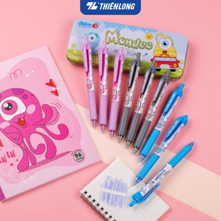 Combo 5/10/20 Bút Gel xóa được Thiên Long Mazzic TP-GELE003 ngòi 0.5mm mực xanh/tím/đen thân bút có họa tiết hoạt hình