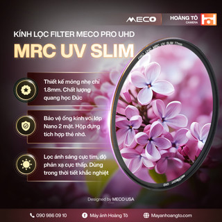 Kính lọc filter meco pro uhd mrc uv slim cao cấp – chính hãng từ mỹ