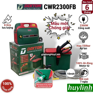 Máy xịt rửa xe cao áp dekton cwr2300fb - 2300w - có thùng đựng - motor cảm ứng từ lõi đồng 100%