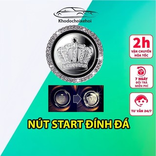 Nút start stop ô tô đính đá - trang trí nút khởi động xe
