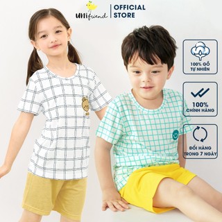 Đồ bộ ngắn tay quần áo Cool Feel mịn siêu mỏng mát mặc nhà mùa hè cho bé trai Unifriend Hàn Quốc U2024