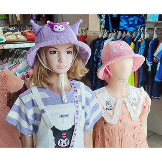 Nón mũ vành rộng họa tiết kuromi dễ thương cho bé gái đi học đi biển di chơi