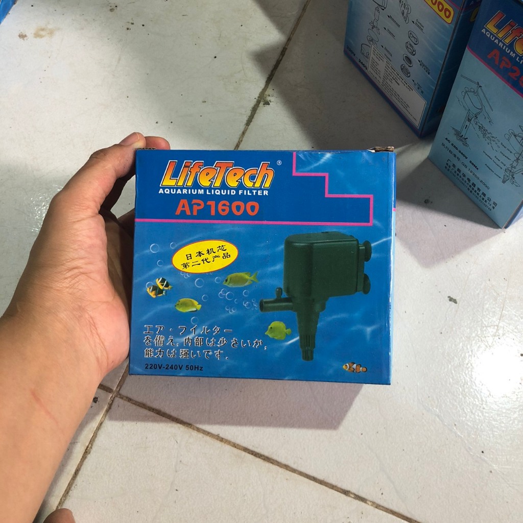 Bơm bể cá Lifetech AP1000/ AP1200/ AP1300/ AP1550/ AP2000/ AP2500/ AP3100/ AP3500 công suất từ 6.5W 