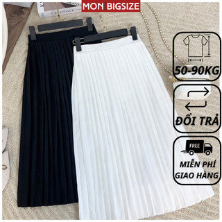 Chân váy bigsize nữ đi chơi sang chảnh kiểu ly nhuyễn chất cotton MON big size 50 - 90kg