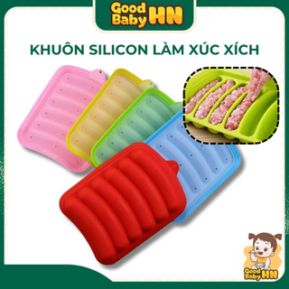 Khuôn làm xúc xích bằng silicon có nắp đậy - 𝐂𝟒𝟖