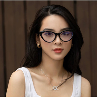 Kính giả cận Gọng kính cận nữ mắt mèo Quỳnh lương viền dày chấtp liệu nhựa mẫu mới 28026 Jolie eyewear 