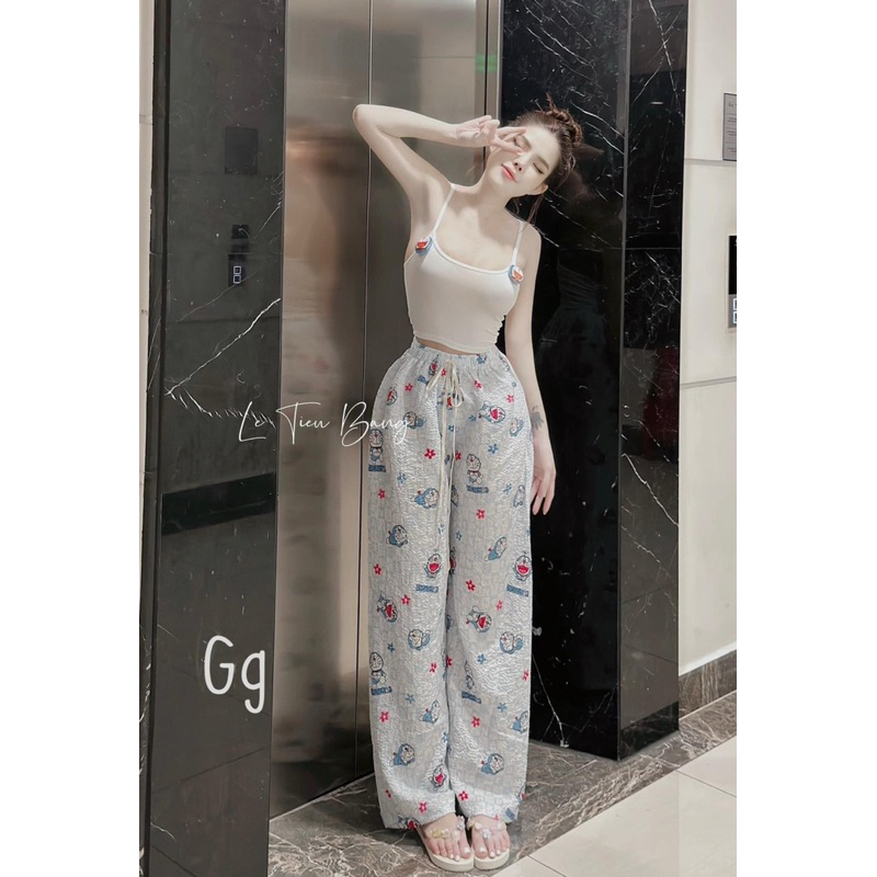 [KÈM HÌNH THẬT ] SET XUÔNG ĐOREAMON ÁO DÂY GÂN SIÊU HOT