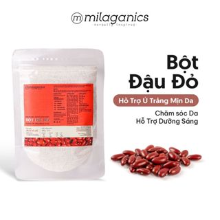 Bột đậu đỏ nguyên chất MILAGANICS mặt nạ dưỡng da trắng mịn tẩy tế bào chết cho mọi loại da 100g