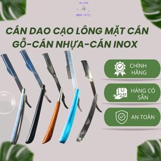Dao cạo lông mặt inox-nhôm -cán gỗ-phụ liệu tóc minh thức