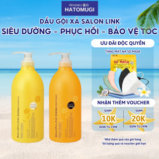 Bộ Dầu Gội Xả Siêu Dưỡng Phục Hồi Tóc Hư Tổn Salon Link Chứa Chiết Xuất Hoa Mộc Vàng Nhật Bản - Hatomugi