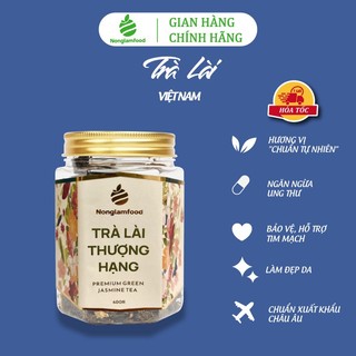 Trà lài - Green Jasmine Tea Nonglamfood hũ 40g | Quà tặng cao cấp cho người thân Quà tặng cao cấp