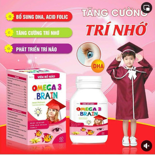 Omega 3 kids - hộp 60 viên bổ não super kids dha omega 3 brain giúp bổ sung dha phát triển não bộ- omega 3 kid