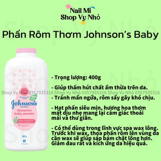 Phấn rôm thơm johnson’s baby 400g an toàn cho da, giảm mẩn ngứa và rôm sảy hiệu quả shop vy nhỏ
