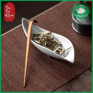 Cung nhãn trà, máng trà sứ lá liễu | Dụng cụ thưởng trà