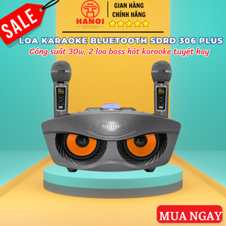 Loa bluetooth karaoke sdrd sd 306 plus bản 2020 đa năng, loa kèm 2 micro hát karaoke không dây- phiên bản nâng cấp lọc