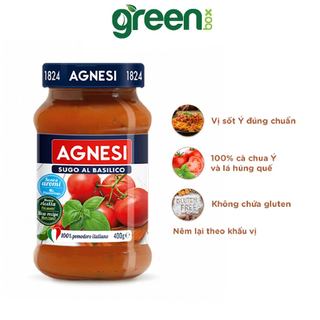 Sốt cà chua húng quế Basilico Agnesi 400g