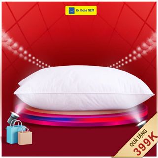 Ruột gối nằm ngủ Hệ Thống Nệm cao cấp Ruột gối hơi 50x70 nằm ngủ cho người lớn bông gòn không xẹp chuẩn khách sạn 5 sao