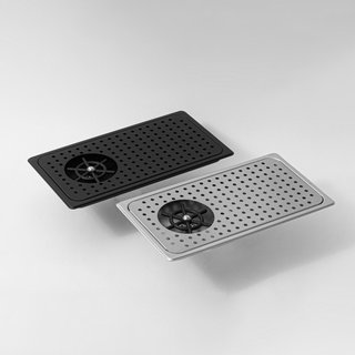 Volcano Khay rửa ca, ly quầy bar khuyên khối âm sàn inox 304 (423x 223)mm