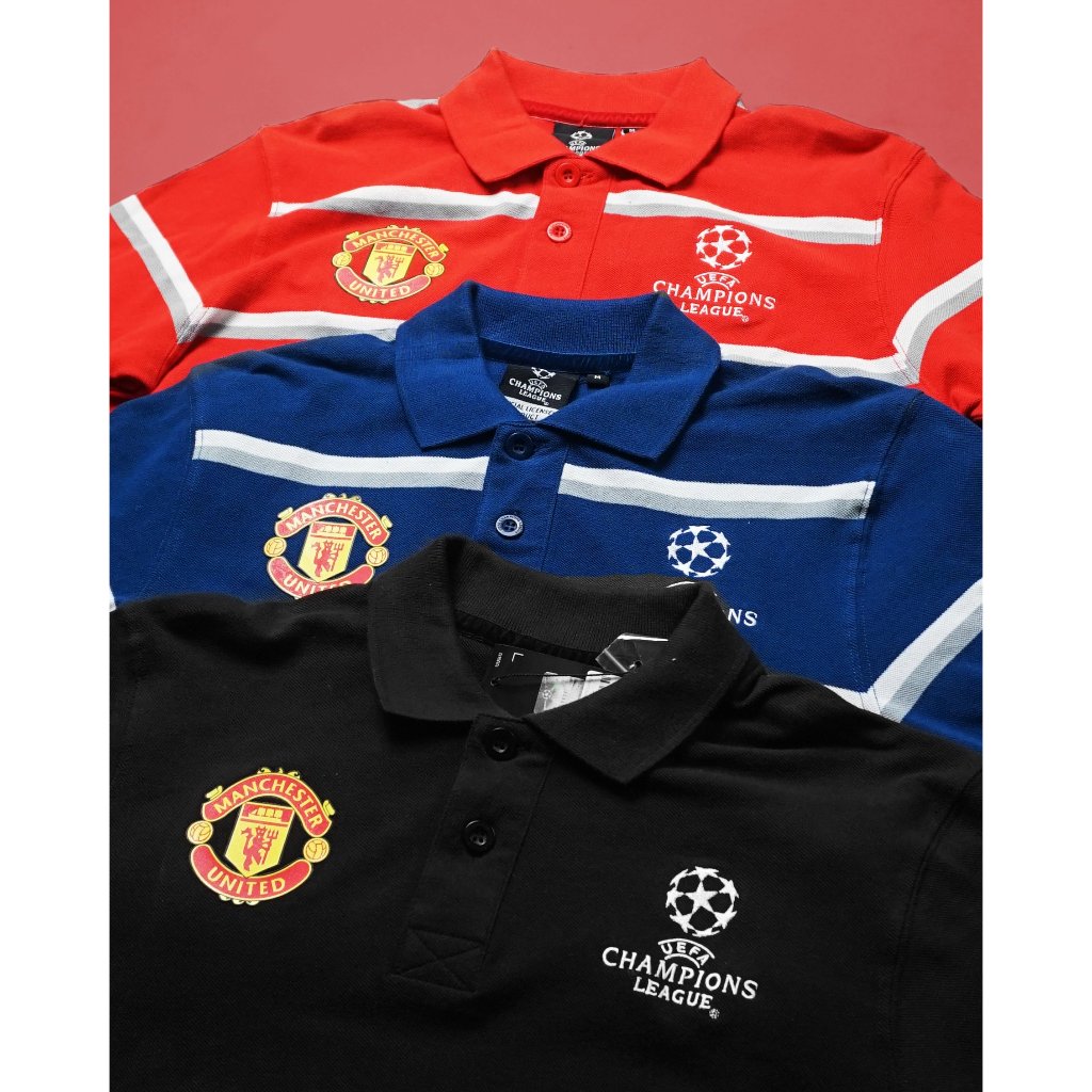 Áo Polo Champions League  Cổ Bẻ Tay Ngắn 100% Vải baumwolle pha Contton League - BOMBSHOP [PLO17]