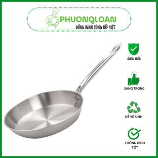 Chảo Inox đáy bằng, chảo âu inox dùng được trên bếp từ